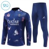 Paris Saint-Germain Trenings Collegegenser 2024-25 Kvart-Zip Navy - Barn